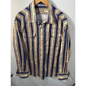 Schmidt | vintage sMen's Cowboy Work Shirt | Thick Material Size XL